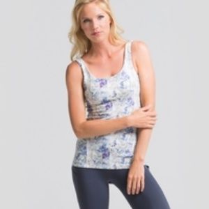 Pattern Tank Built-In Bra Combine w MeshPoppi legn